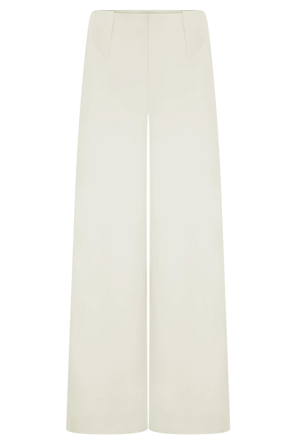 Arlo Wide Leg Suiting Trouser Ivory