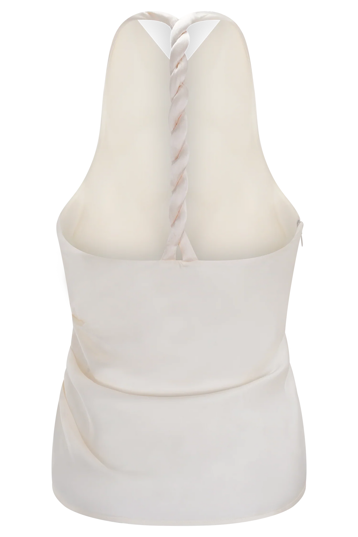 Bianca Satin Halter Top Ivory