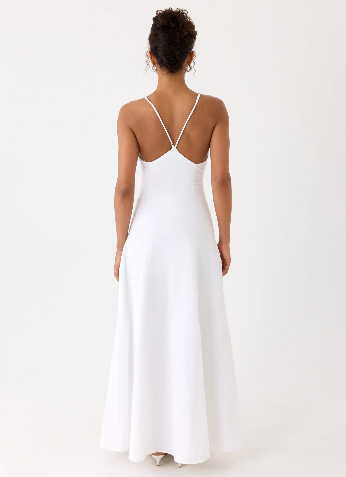 Calianna Linen Maxi Dress White