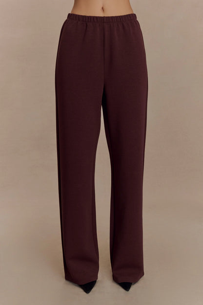 August Straight Leg Jogger Chocolate