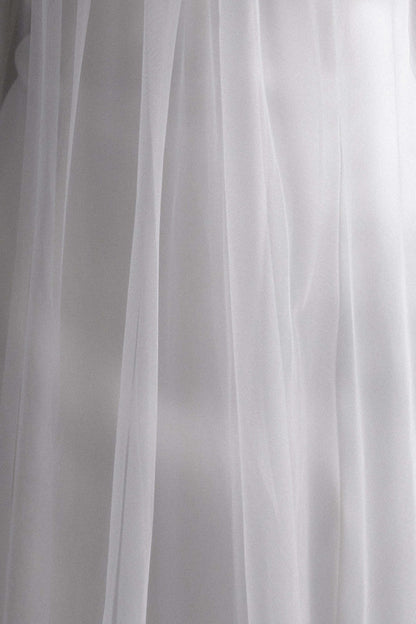 Bettany Chiffon Strapless Maxi Dress White