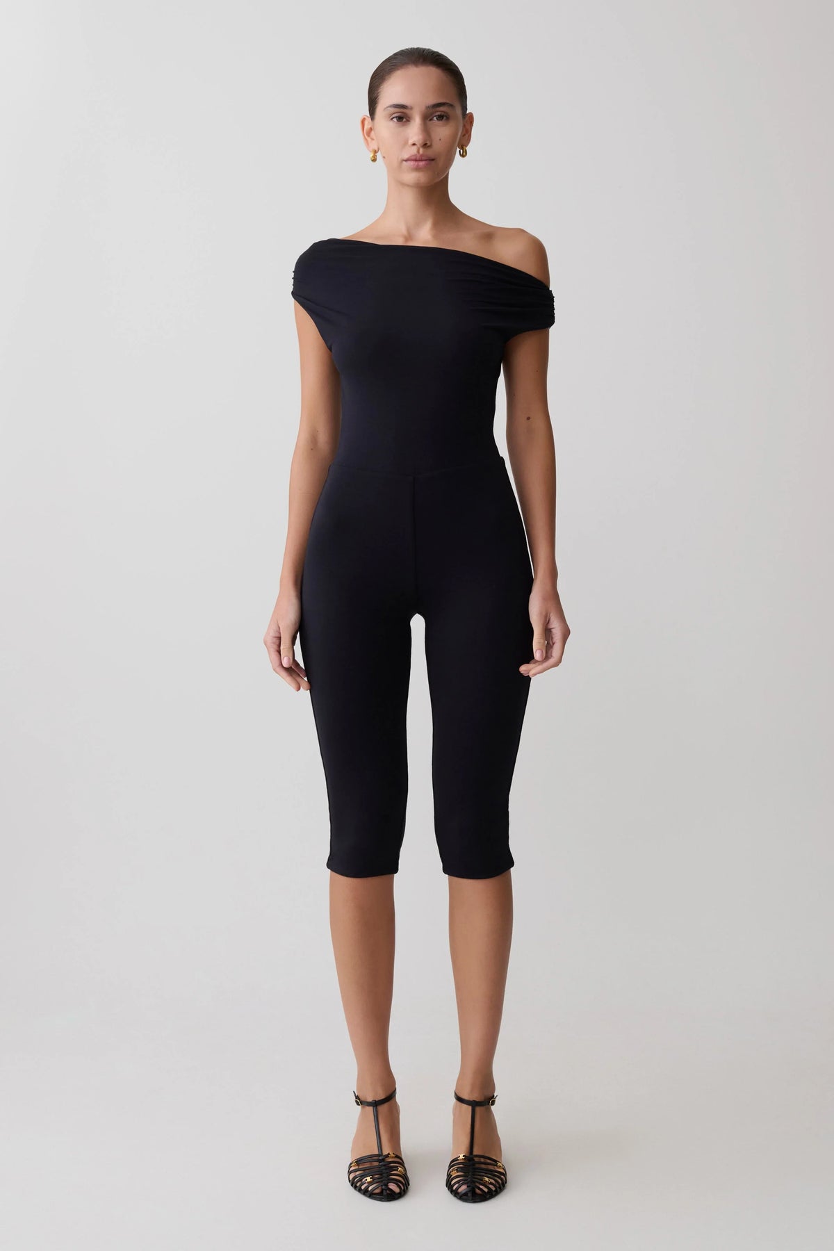 Anh One Shoulder Modal Jumpsuit Black