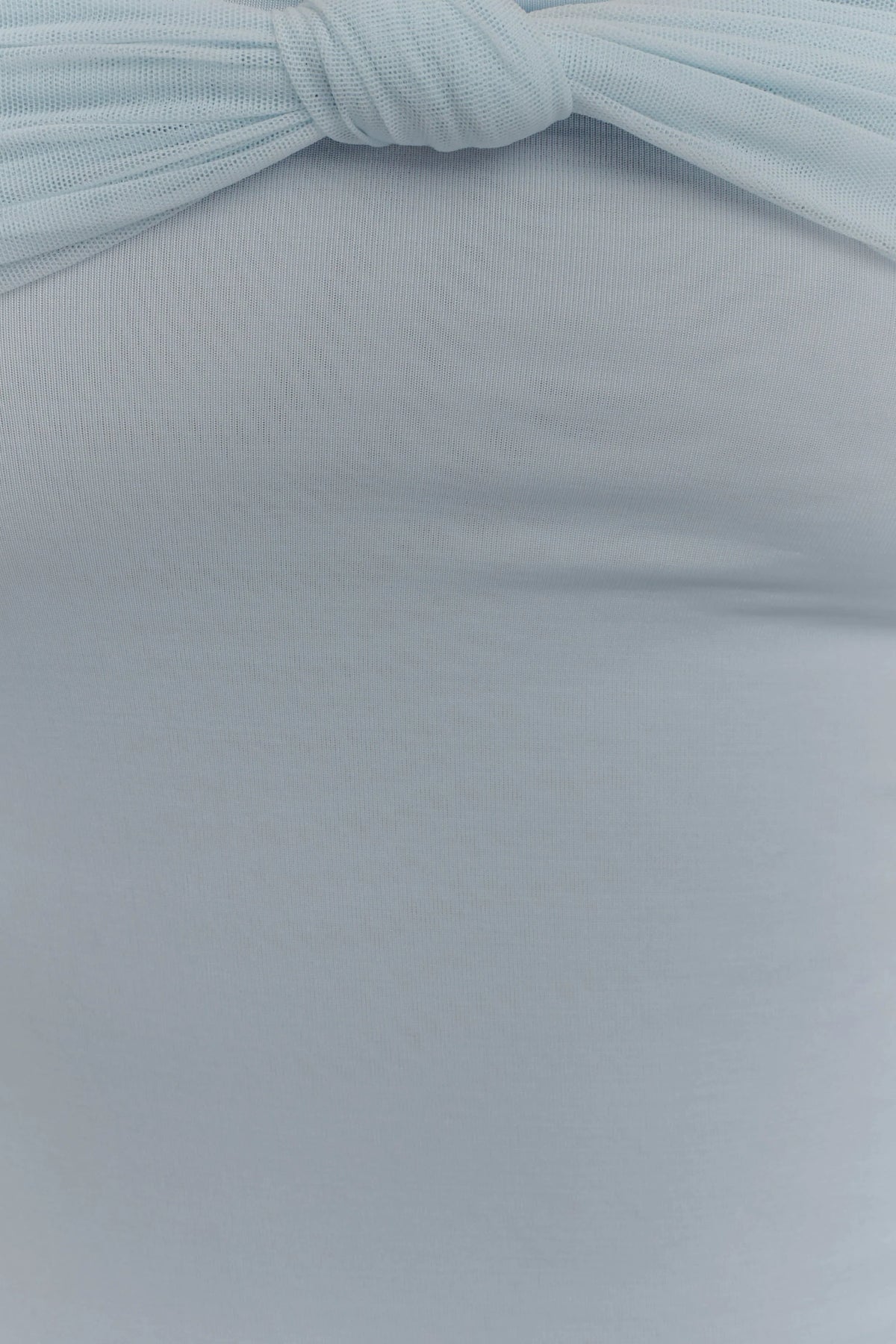 Bernadina Mesh And Slinky Halter Maxi Dress Pale Blue
