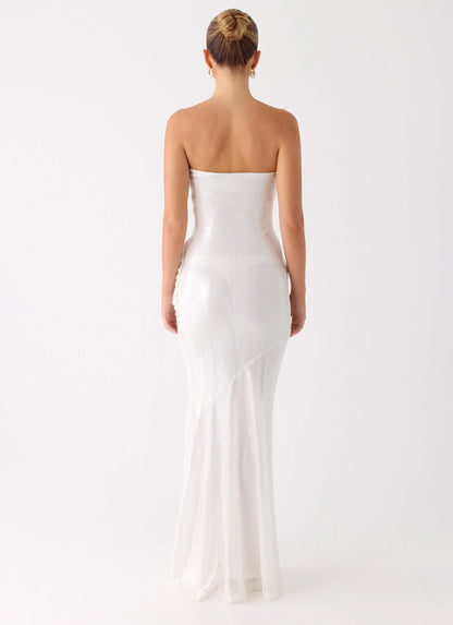 Anticipating Sequin Maxi Dress White