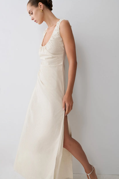 Anisa Scoop Neck Maxi Dress Stripe
