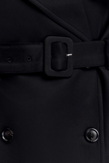 Alden Short Trench Jacket Black