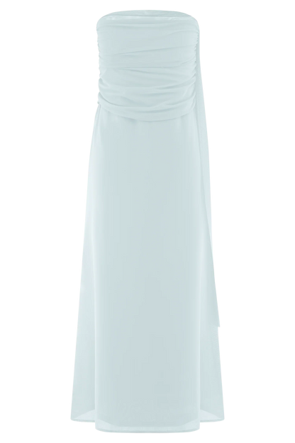 Arna Mesh Maxi Skirt Pale Blue