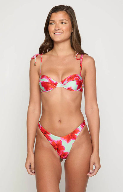 90 Swim Bianca Green Floral Bikini Top