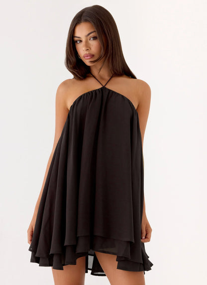 Alicelle Halter Mini Dress Chocolate