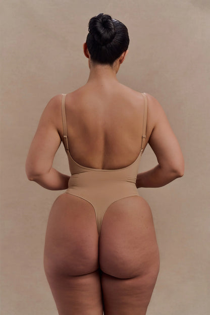 Alyssa Backless Shapewear Bodysuit Beige