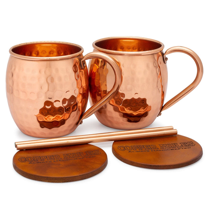 Barrel Hammered Mug Set of 2 | Each Mug Holds 16oz