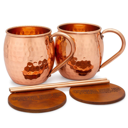 Barrel Hammered Mug Set of 2 | Each Mug Holds 16oz