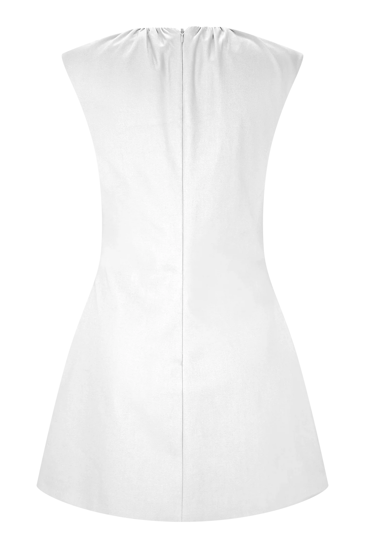 Ariana Pleated Neck Mini Dress Ivory