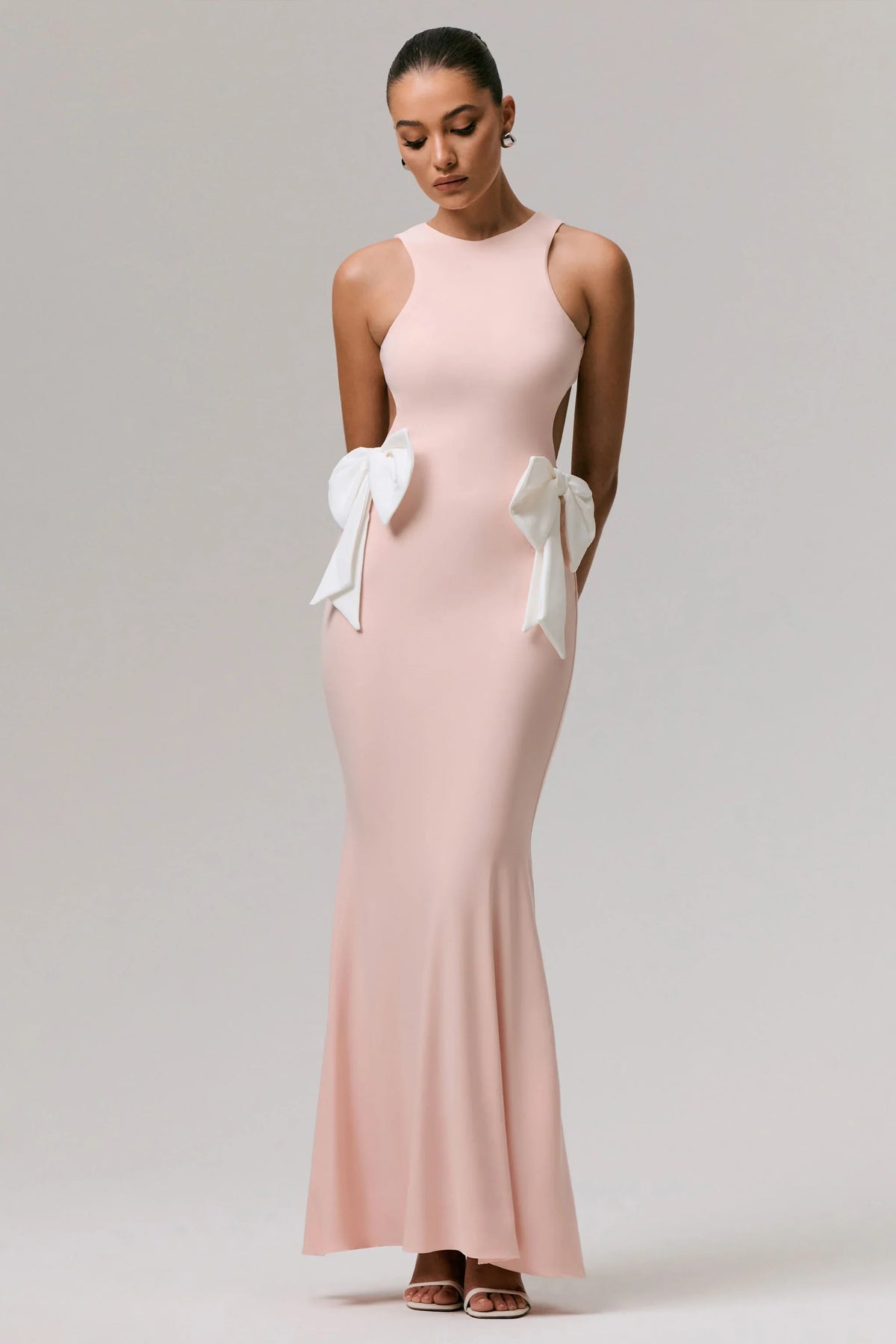 By Your Side Pink Cut Out Maxi Dress With Bows