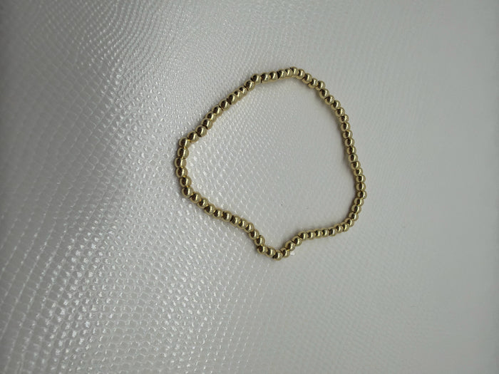 BRACELET 14KT BALL BEAD 3MM