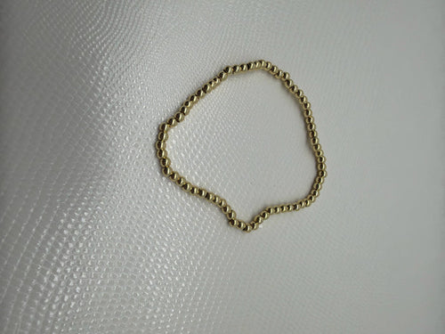 BRACELET 14KT BALL BEAD 3MM
