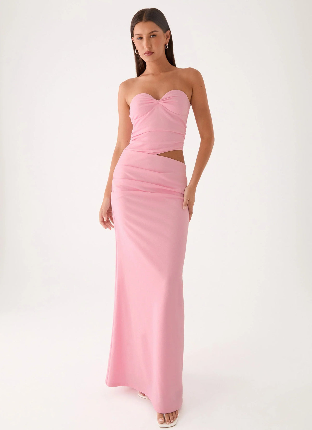 Carella Strapless Maxi Dress Pink