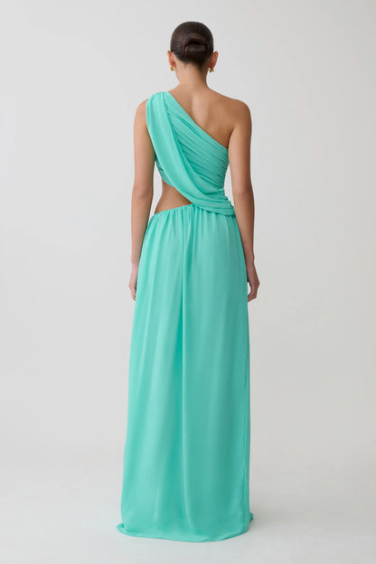 Aria Chiffon Cut Out Maxi Dress Lagoon