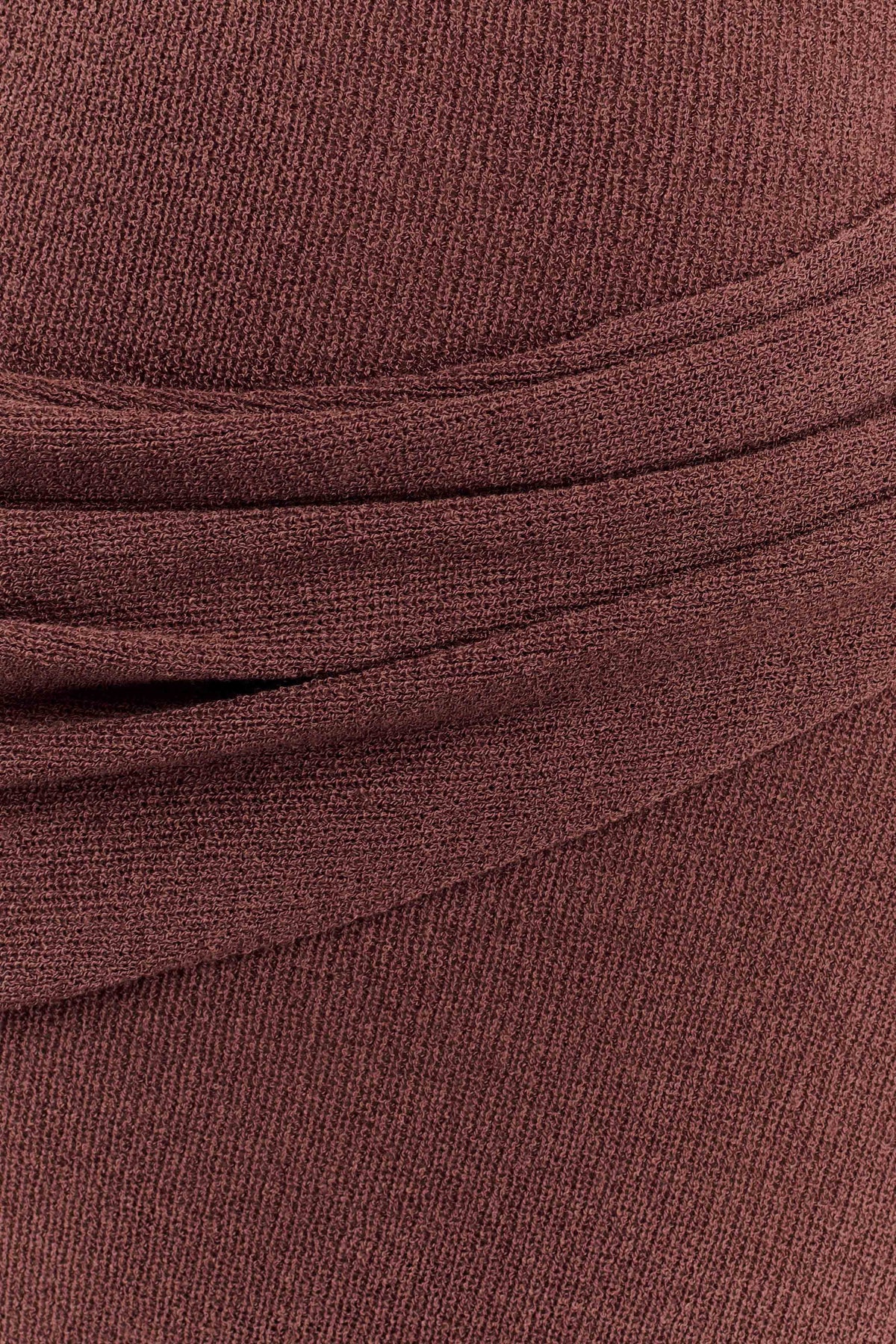 Alexius One Shoulder Knit Maxi Dress Nutmeg