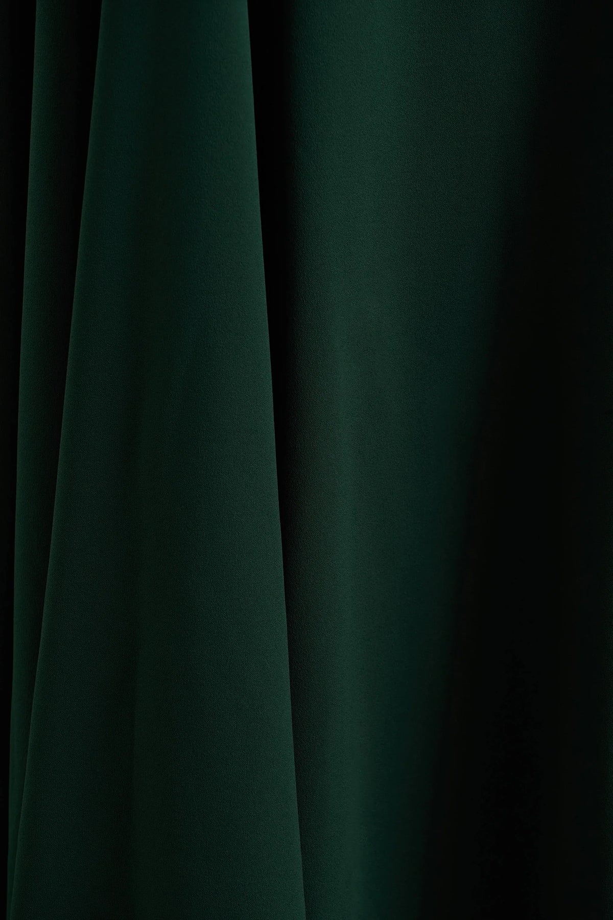 Alea Dark Green High Neck Short Sleeve Maxi Dress