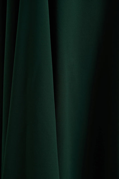 Alea Dark Green High Neck Short Sleeve Maxi Dress