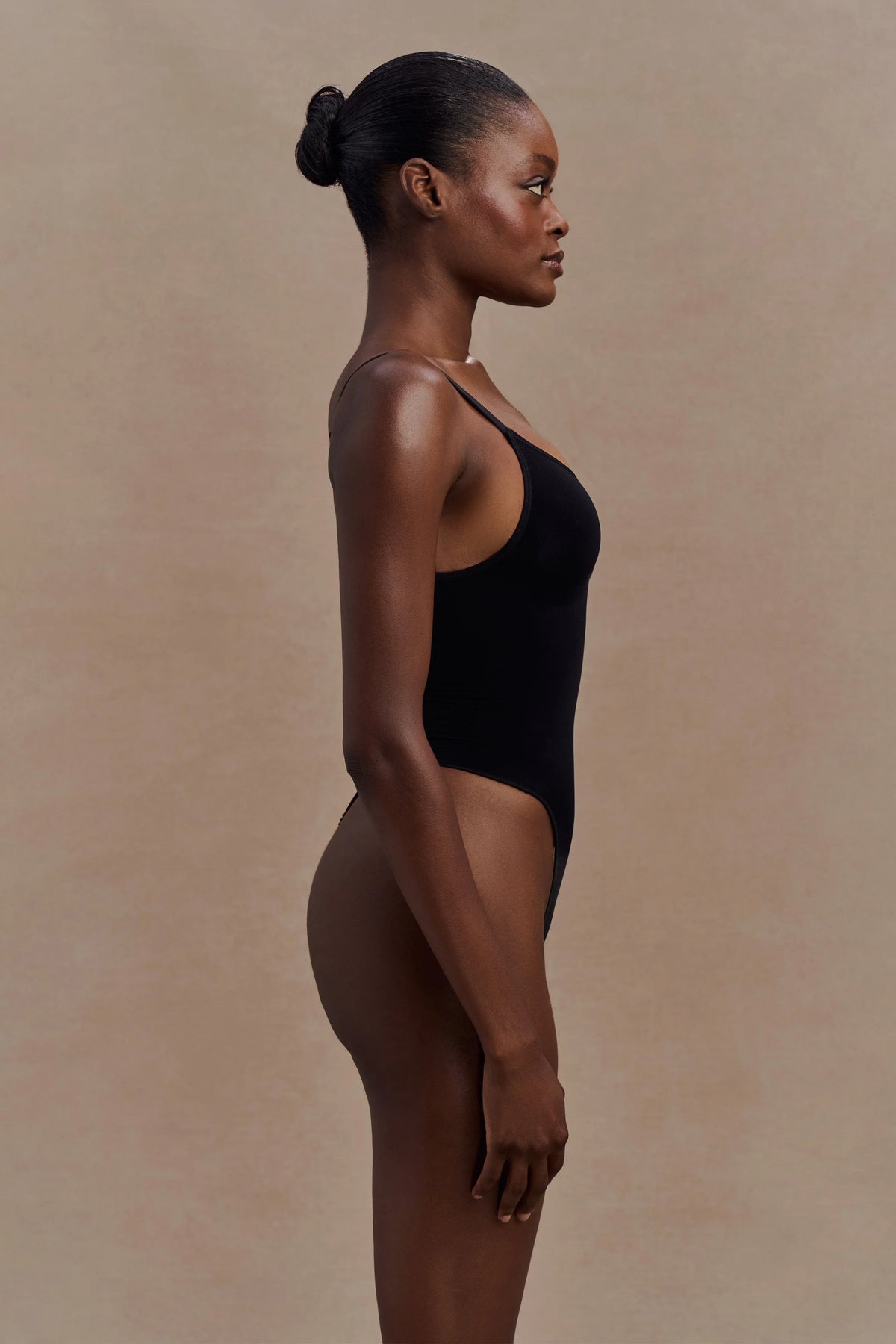 Alyssa Backless Shapewear Bodysuit Black