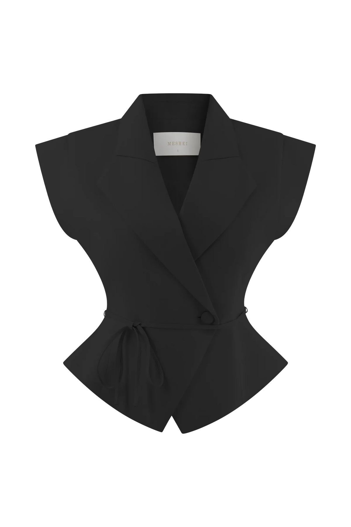 Andina Shortsleeve Linen Top Black