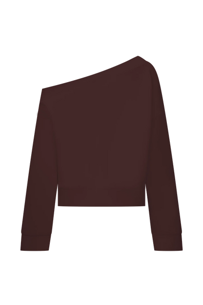 Aiden Slouchy Crew Jumper Chocolate