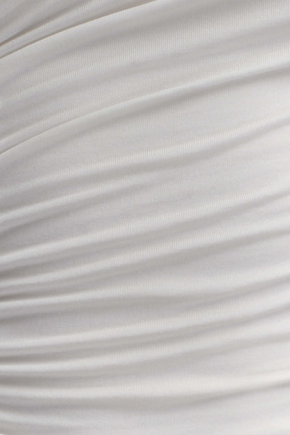 Anna One Shoulder Modal Top White