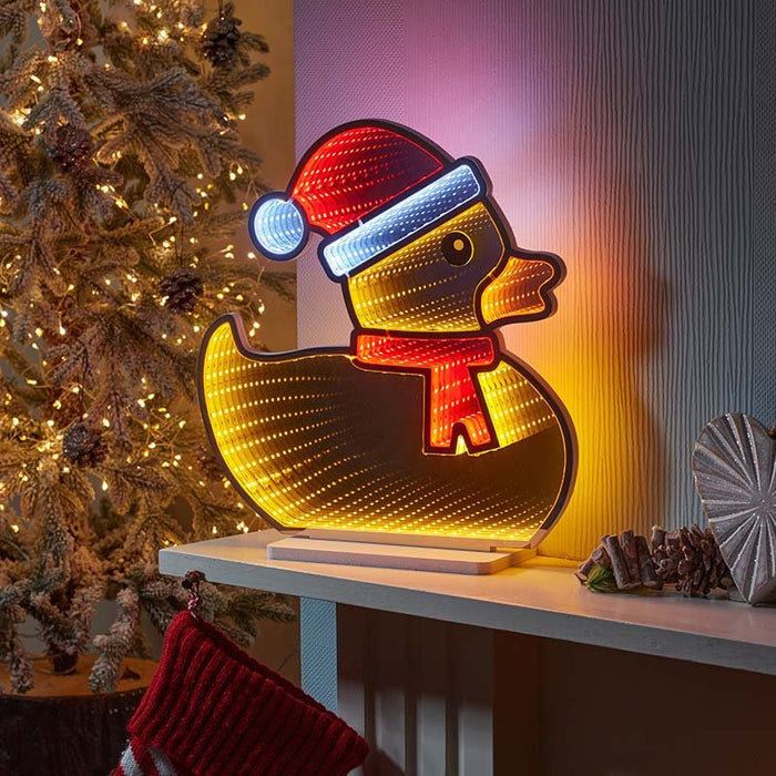 Christmas Duck Double Sided Infinity Light 35cm