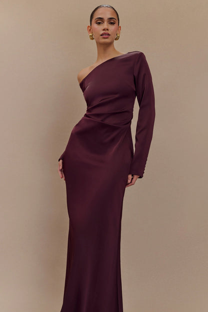 Avery Long Sleeve Maxi Dress Plum