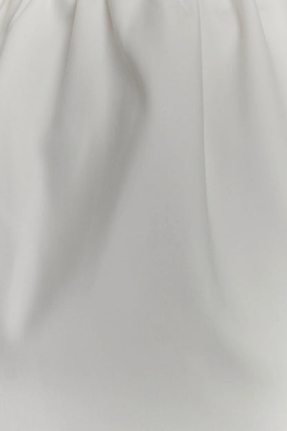 Ariana Pleated Neck Mini Dress Ivory