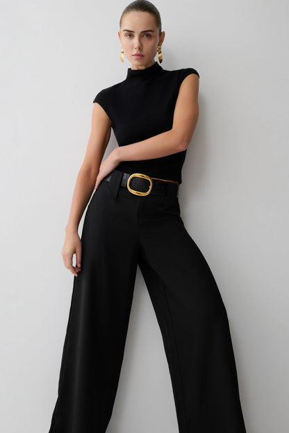 Arlo Wide Leg Suiting Trouser Black