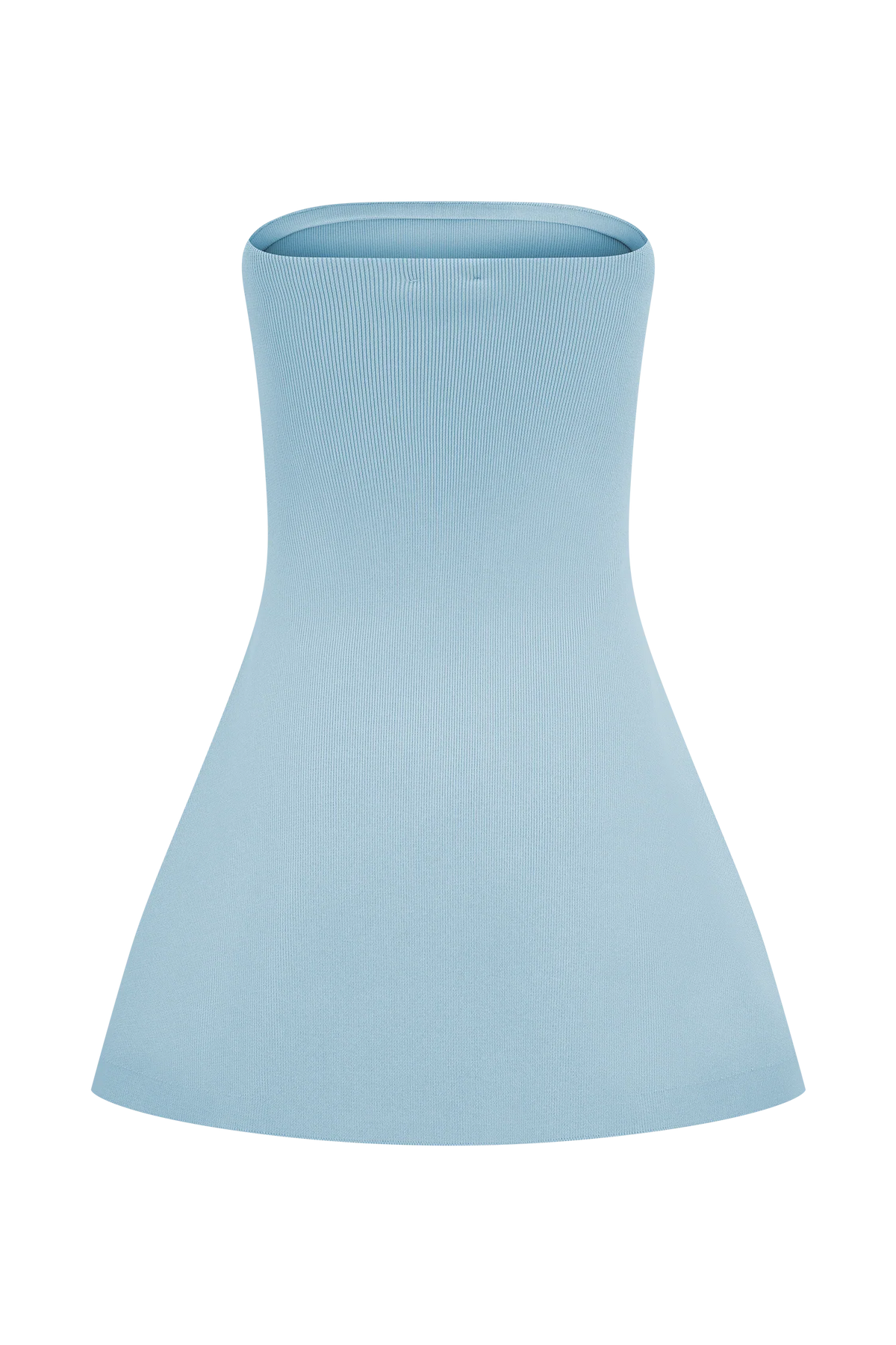 Anette Bandage Knit Strapless Top Sky Blue