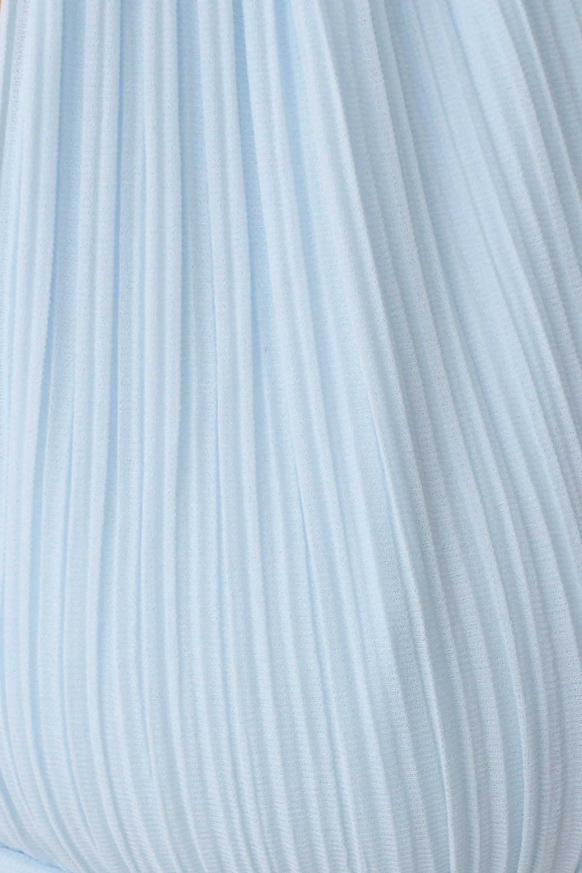 Amaris Sleeveless Plisse Halter Top Pale Blue