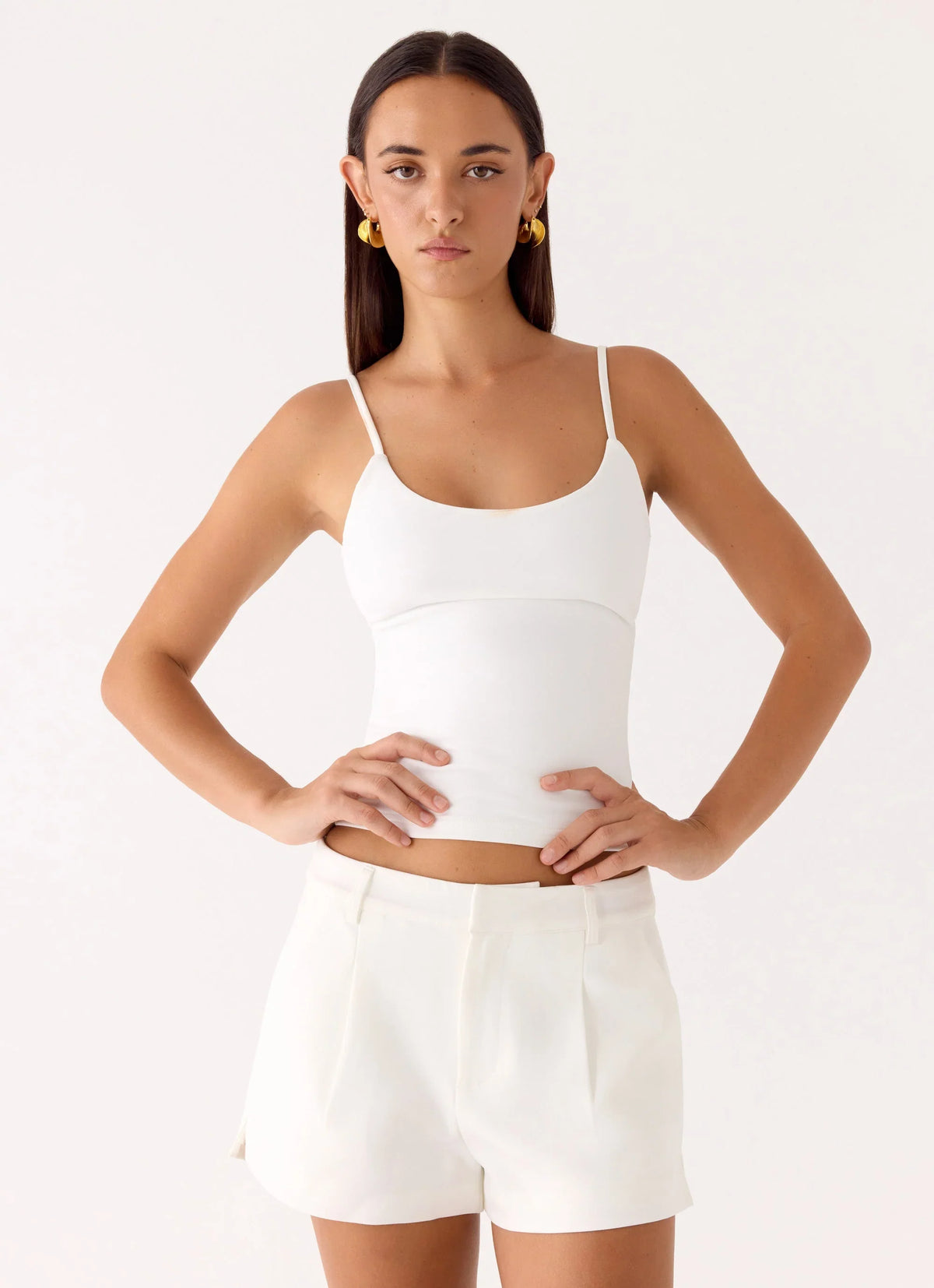 Asher Suiting Shorts White