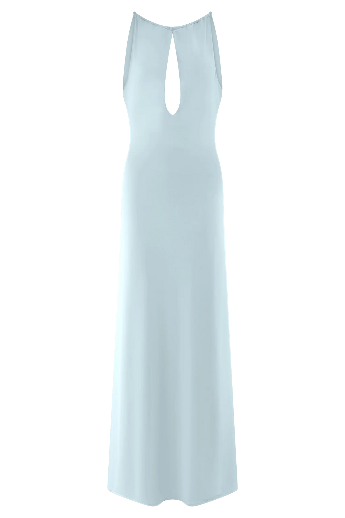 Beryl Slinky Maxi Dress With Pearls Pale Blue