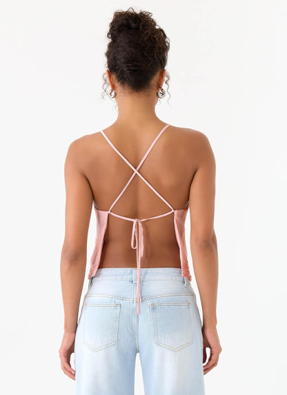 Avania Beaded Top Pink