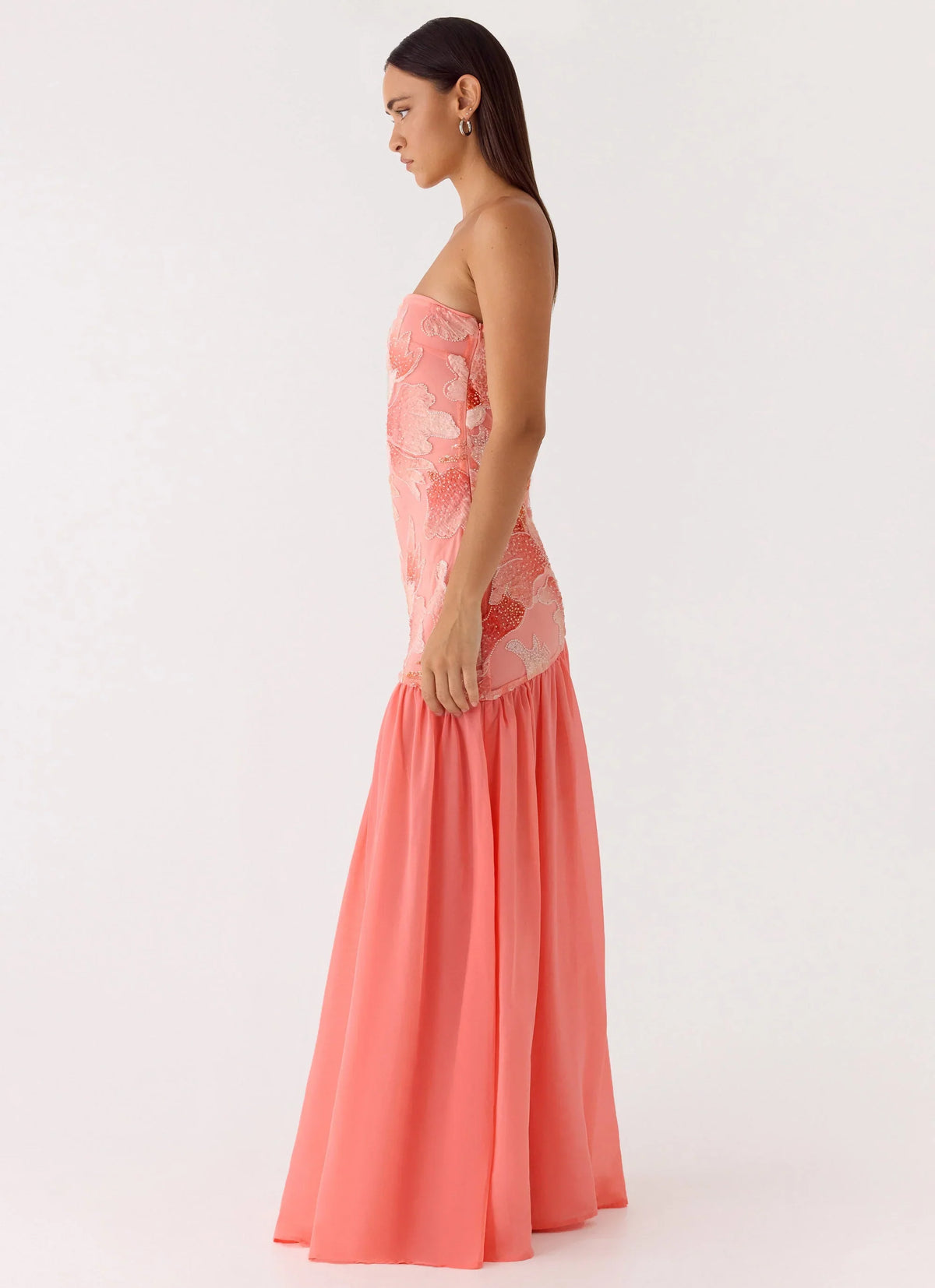 Allana Beaded Maxi Dress Papaya