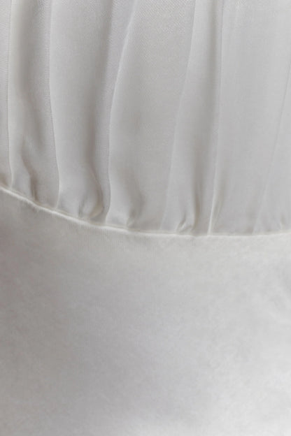 Alice Satin Halter Maxi Dress White
