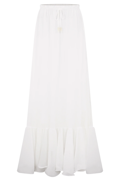 Carlie Chiffon Maxi Skirt Ivory