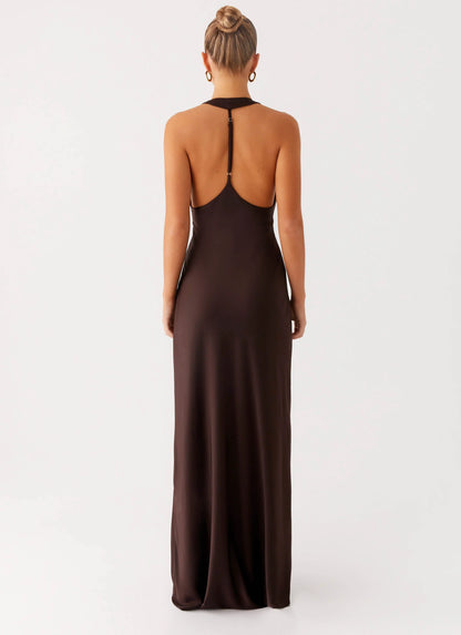 Angie Maxi Dress Chocolate