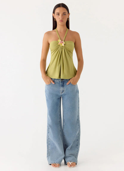 Aesha Low Rise Denim Jeans Light Denim