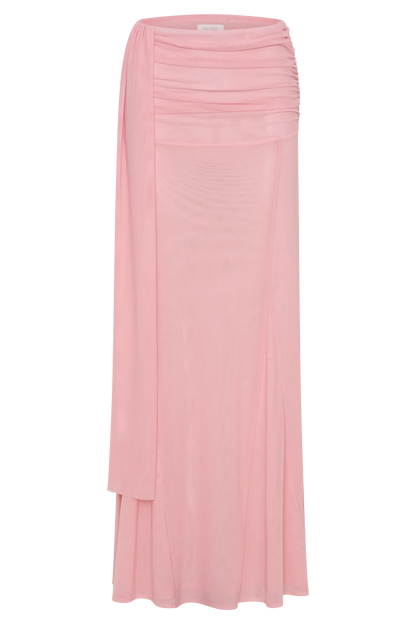 Arna Mesh Maxi Skirt Candy Pink