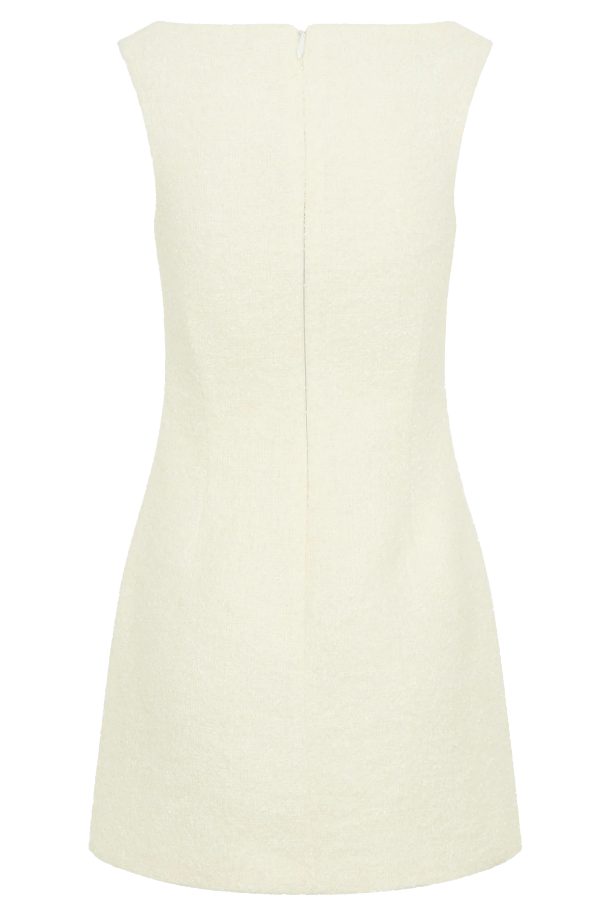 Angela Textured Boucle Mini Dress Ivory
