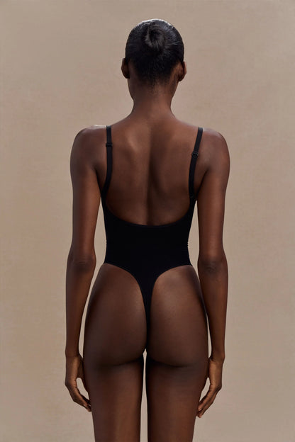 Alyssa Backless Shapewear Bodysuit Black