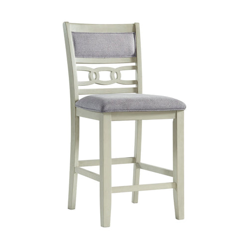Elements International Amherst White counter height stool
