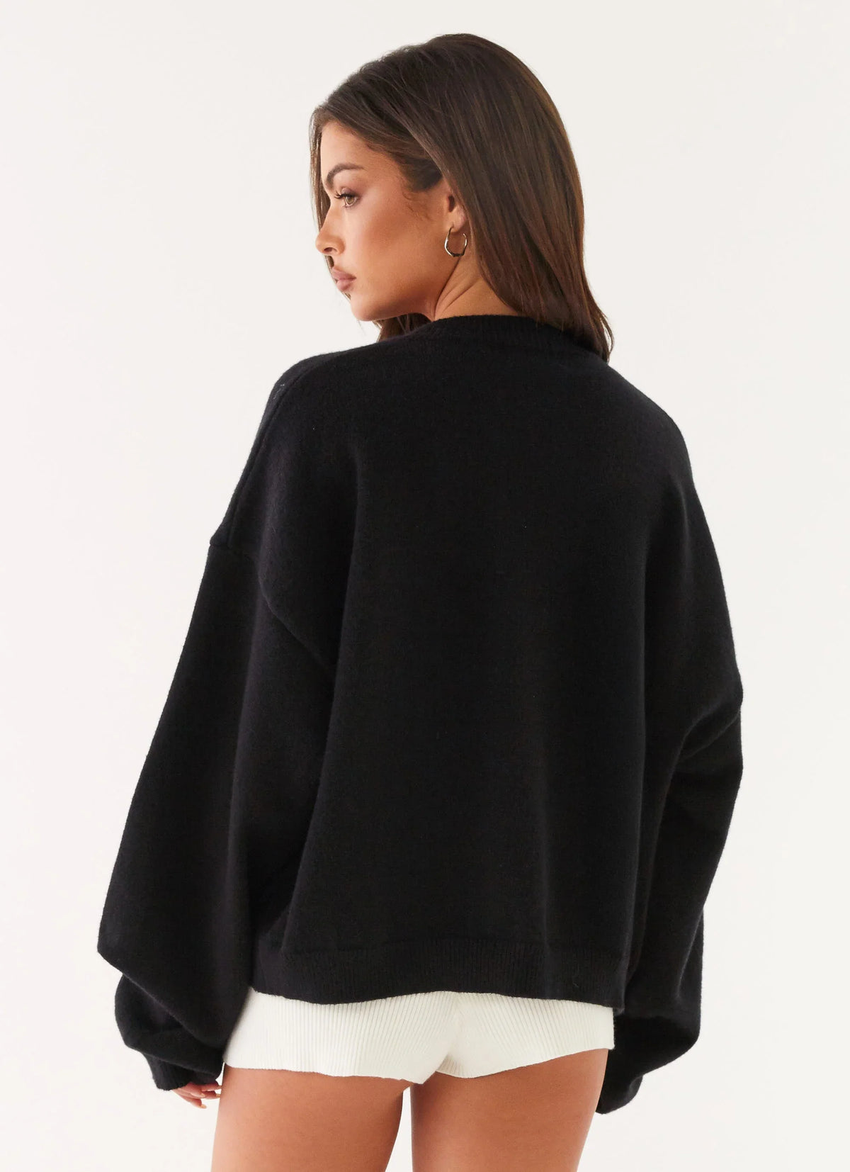 Annie One Button Cardigan Black