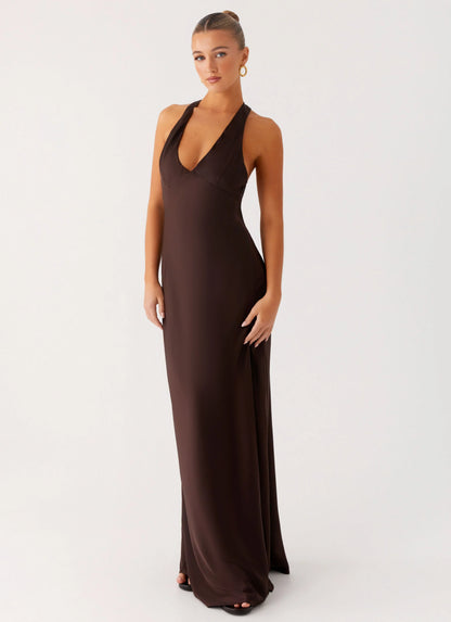 Angie Maxi Dress Chocolate