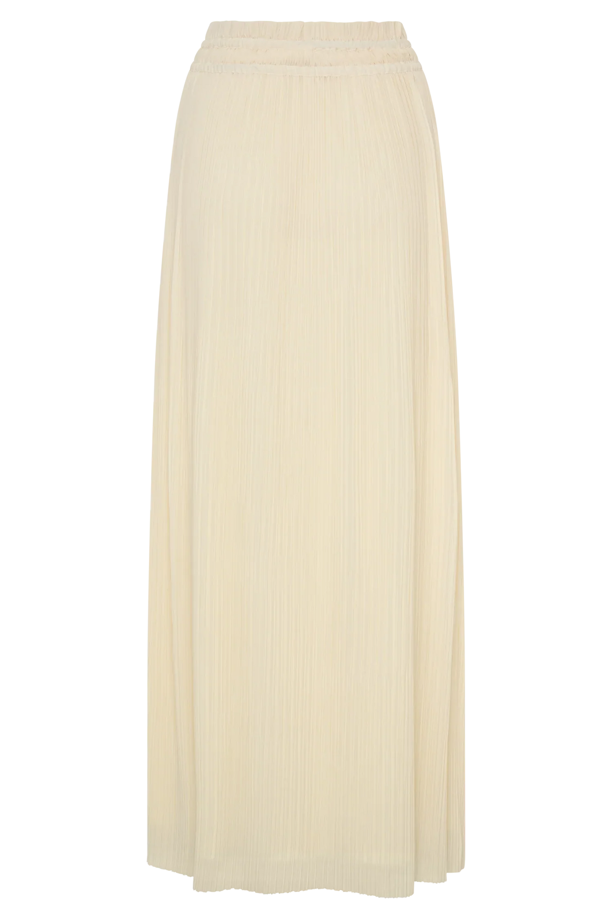Amaris Gathered Plisse Maxi Skirt Lemon